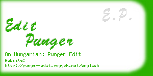 edit punger business card